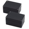 Zulkit Project Box ABS Plastic IP65 Waterproof Dustproof Electrical Junction Box Enclosure Black 3.94 x 2.68 x 1.97 inch (100X68X50mm) (Pack of 2)