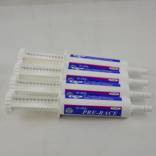 SU-PER Pre-Race Paste for Horses - Performance Support for Exercising Muscle - Buffered Creatine, Amino Acids, Herbal Extracts, Anti-Oxidants, B-Complex Vitamins - 60CC, Case of 4