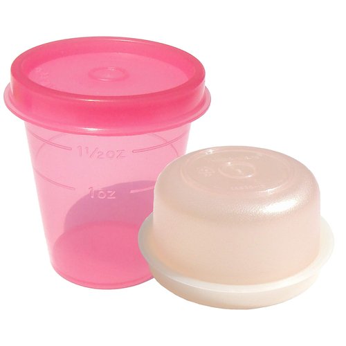 Tupperware Midget Smidgets 2 Ounce and 1 oz Sheer Pink and Blush Pink