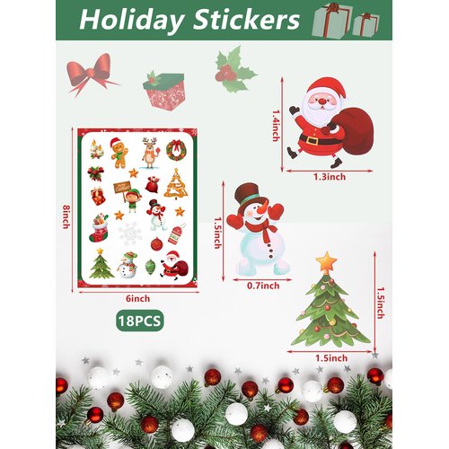 Gersoniel 18 Sheets Holiday Stickers Seasonal Stickers Scrapbooking Calendar Stickers Assorted Monthly Planner Stickers for Kids Classroom Back to School Easter Thanksgiving Birthday Party Supplies
