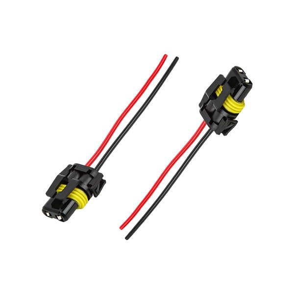 Suvnie 2 PCS 9005 9006 9012 HB3 HB4 Female Adapter Wiring Harness Sockets Wire, Car Lampholder Wire for Headlights and Fog Lights, Headlamp Fog Light Harness Connector Replacement