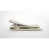 Generic Small silver metal filigree leaf hair alligator clip barrette for fine thin hair (Clip quantity: 1 clip, Pattern: Barrette)