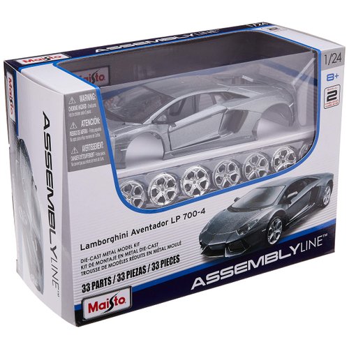 Maisto 1:24 Scale Assembly Line Lamborghini Aventador LP 700-4 Diecast Model Kit (Colors May Vary)