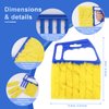 Blue Handheld Mini Blinds Cleaner Shutters, Curtain Brush Dust Remover Orange with 7 Removable Microfiber Sleeves, Air Conditioning Home Gadgets, Car Vents, Fan Shutters (Blue, with 7 blades)