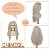 GNIMEGIL Curly Blonde Wig for Women Long Curly Wig Natural Wave Hair Realistic Wigs for White Women Cosplay Party Theater Costume Wig