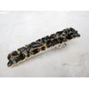 2 1/3 inch multi-color crystal rhinestone alligator hair clip barrette (Primary color: Red)