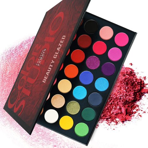 35 Color Studio Eyeshadow Palette, Pop Makeup Inner Artist Matte Shimmer Luminous Velvet Texture Pressed Colors Powder Creamy Eye Shadow Blendable Natural Makeup Palette
