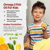 Barlean's Omega Pals Lipsmackin' Citrus Flavored Omega-3 for Kids, Yummy Children's Liquid Fish Oil Supplement with 750 mg of EPA & DHA for Brain & Eye Health, 8 oz