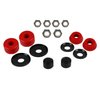 Skateboard Bushings Washers Pivot Cups Nuts Truck Rebuild Kit for 2 Trucks (red)