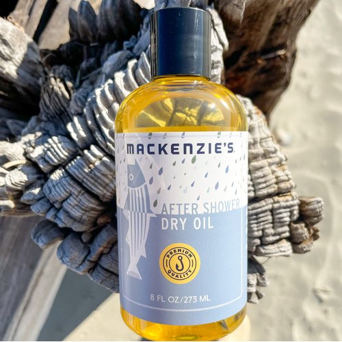 MACKENZIE'S After Shower Dry Oil - Father's Day Gifts - Gifts for Fishermen - Dry Oil - Fast Absorbing - Plant Based - All Natural - Moisturizing - Essential Oils - 8 oz