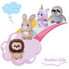 My OLi 5" Plush Toys Set Stuffed Animals Bundle of Fairy Tale Animal Toys Unicorn,Lion,Rabbit and Sloth Stuffed Animals Pack of 4 for Babies Kids Girls Boys