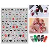 8 Sheets Halloween Nail Art Stickers Decals Self-Adhesive Pegatinas Uñas Cute Ghost Pumpkins Skull Spider Web Nail Supplies Nail Art Design Decoration Accessories