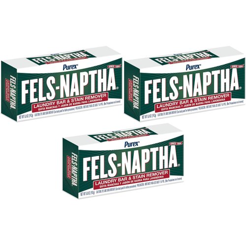 Purex Fels-Naptha Laundry Bar & Stain Remover & Pre-treater, 5 Ounce Pack of 3