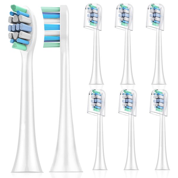 Replacement Toothbrush Heads for Philips Sonicare：8 Pack Soft Replacement Electric Brush Head Compatible with Phillips Sonicare Plaque Control Snap-on