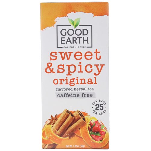 Good Earth Sweet & Spicy Flavored 25 Tea Bags 4 Pack Herbal Teas