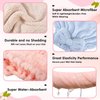 IJRPLM 4 Pack Microfiber Hair Towel Cap,Super Absorbent Hair Towel Wrap Drying Hair Cap,Soft Microfiber Hair Drying Towel Cap with Bow-Knot,Anti Frizz Hair Turban Wrap for Curly Long Wet Hair