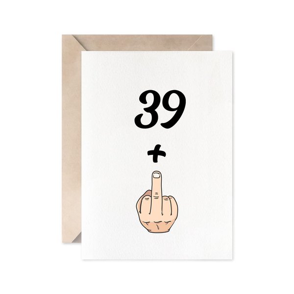 MAGJUCHE Funny 40th Birthday Card, 39+1 women Or Men Sweet 40 Years Old Birthday Gift Joke Card