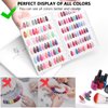 Nail Display Book Plastic Nail Color Book, C10 Nail Polish Display Color Chart with Clear Nail Tips and Nail Polish Number Labels