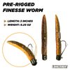 Lunkerhunt Pre-Rigged Finesse Worm Lure, Soft Bait | Weedless Fishing Lure for Bass Fishing | Sinking Fishing Bait, Freshwater Lure for Trout, Pike, Gamefish, Panfish