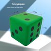 funnysquee 3.1 Inches Foam Dice Toy: A Fun-Filled, Kawaii Dices Educational Toy for Kid Board Game and Learning Sessions (Fortunate Green)