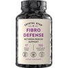 Crystal Star Fibro Defense, 150 Capsules - Breast & Uterine Health Between Periods - Natural Herbal Supplement Caps for Women - Vegetarian, Non GMO