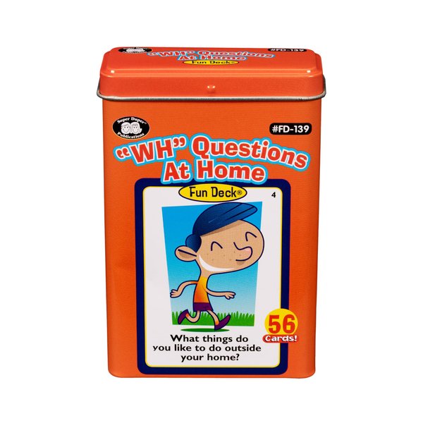 Super Duper Publications | WH Questions at Home Fun Deck | Communication and Social Skills Flash Cards | Educational Learning Products for Children
