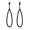 Black Waterdrop Geometric Drop Dangle Earrings for Women Girls Stainless Steel Teardrop Dangle Earrings Trendy Jewelry Gifts