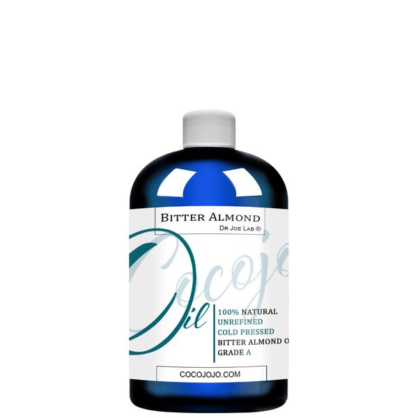 cocojojo Pure Bitter Almond Oil 8 oz Unrefined Cold Pressed Extra Virgin All Natural Perfect for Hair Face Skin Nails