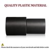 Vacuum Cleaner Adapter 35mm (1-3/8 Inch) to 31 mm (1-1/4 Inch) for Inner Diameter 32 mm Brush Fit to Outer Diameter 35 mm Tube Plastic Vacuum Hose Adapter(2 Pieces)