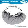 hautllaif 100 pcs Elastic Black Comfortable Protective Beard Covers 18" Disposable Nylon Breathable Beard Net for Men