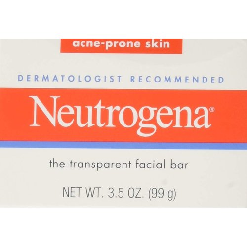 Neutrogena Original Gentle Facial Cleansing Bar with Glycerin, Pure & Transparent Face Wash Bar Soap, Free of Harsh Detergents, Dyes & Hardeners, 3.5 oz (Pack of 3)