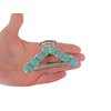 Hair claw clip turquoise blue stone silver metal western design