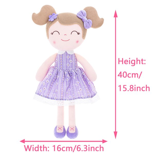 Gloveleya Dolls Baby Girl Gifts Soft Plush Lavender Daisies Doll 16 inches