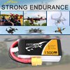 Tattu LiPo Battery Pack 1300mAh 45C 3S 11.1V with XT60 Plug for RC Car Boat Truck Heli Airplane