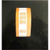 Self-Sealing Currency Straps - Pack of 100 Orange Bands for $50 Bills - Securely Organize and Transport Your Cash