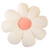 Flower Pillow, Flower Shaped Throw Pillow Flower Floor Pillow Soft Seating Cushion Room Decor Plush Pillow for Bedroom, Sofa, Bed, Reading (15 inch, White)