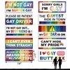 10 Pcs Magnetic Bumper Decals Funny Car Decals Rainbow Bumper Stickers Prank Car Stickers Colorful Car Accessories for Truck Car Vehicle Luggage Window Refrigerator(Stylish Style,Magnetic)