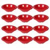 TrueCraftware- 4 oz Salad Bowls Pure Red Color Melamine Set of 12- Dishwasher Safe Break-Resistant Reusable Bowls Serving Bowl Soup Bowls for Fruits Salad Kitchen Restaurants