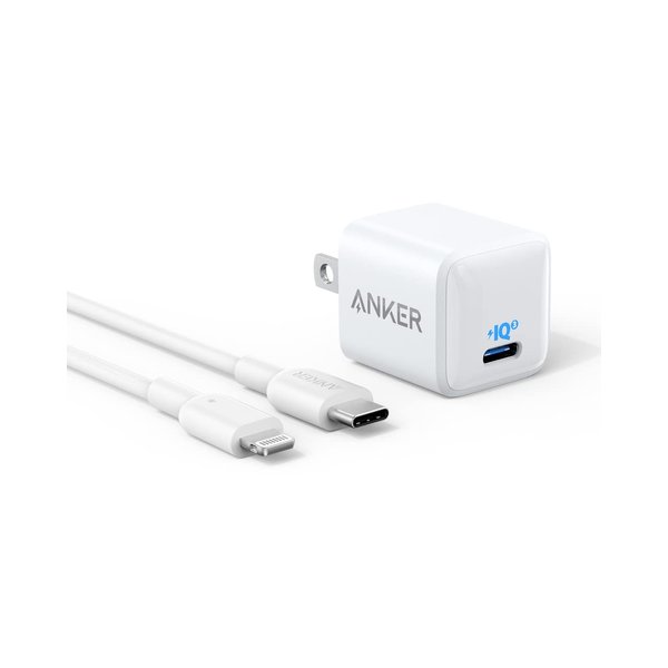 USB C Charger Block 20W, Anker 511 Charger ( Nano ), PIQ 3.0 Durable Compact Fast Charger with 6ft USB C to Lightning Cable (MFi Certified) for 14/14 Plus/14 Pro/14 Pro Max/13/iPad Pro and More
