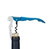 True TrueTap Metallic Blue Double Hinged Waiter’s Corkscrew, Stainless Steel Wine Key with Foil Cutter