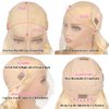 Resore 210% Density 613 Lace Front Wig Human Hair 13x6 Body Wave Blonde Lace Front Wigs Human Hair 28 Inch Full & Thick 613 HD Lace Frontal Wig Human Hair Pre Plucked with Baby Hair for Women305±10g