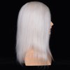 NEWSHAIR 12" White Color Mannequin Head 100% Real Hair Hairdresser Training Head with Shoulder Manikin Cosmetology Doll Head Hair Styling Competition Supplier (12 inch, White#)