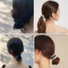 MAXFEEL 100% Pure Muberry Silk Hair Scrunchie Small Silk Scrunchy Skinny Hair Ties scrunchie holder for Breakage Prevention Black 3 Pack
