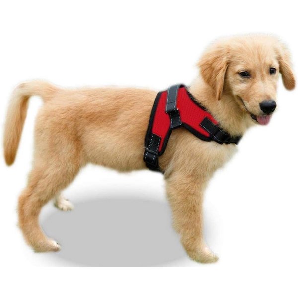 Copatchy Dog Harness Small Sized Dog - All Weather Mesh overhead adjustable no pull Vest Puppy reflective Harness with handle for Small and Medium Dogs by Copatchy - Harness (Red) Small