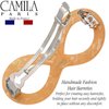 Camila Paris CP3274 French Hair Barrette Clip for Girls, Handmade, Peach, Strong Hold Grip Hair Clips for Women, No Slip and Durable Styling Girls Hair Accessories, Made in France
