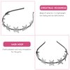 Frcolor Christmas Snowflake Headband Hair Bands Adorable Cute Glitter Snowflake Hair Hoops Xmas Party Favors Supplies for Kids Girls (Silver)