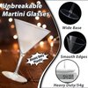 Liacere Martini Glasses Set of 6-11 oz Clear Plastic Martini Cocktail Glasses with Stem-Reusable Cocktail Glasses for Bar,Margarita,Whiskey,Gin,Tequila,BPA-Free, Dishwasher-Safe-Clear-Mother's Day