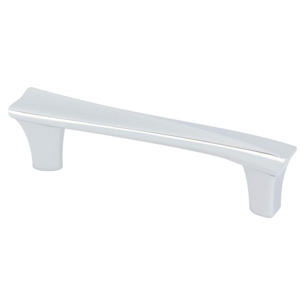Berenson Fluidic Collection 96mm Center Cabinet Handle Pull, Polished Chrome