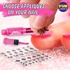 Nail Kit for Girls Ages 7-12, FunKidz Peelable Nail Art Set with Nail Polish Pens Glitter Sticky Temporary Nail Decoration Makeup Kit for Teens Party