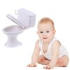 Almencla White Dollhouse Furniture Model Bathroom Toilet Miniature Toy for Doll